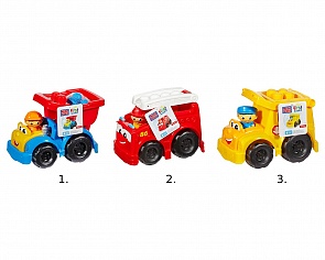 Маленькие транспортные средства из серии Mega Bloks First Builders, 3 вида (Mega Bloks, CND62)